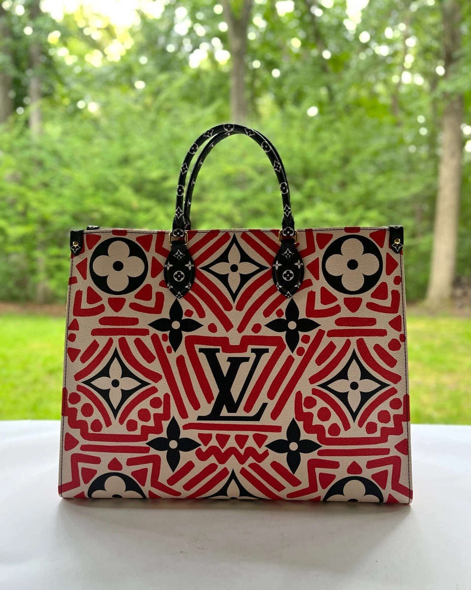 Louis Vuitton Cream/Red Monogram Canvas Crafty Onthego GM Bag