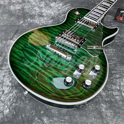 2023 New Grote Green Burst Solid Wood Body Electric Guitar Coils