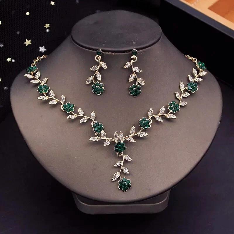 Parure Collier + Bague Rouge - Bijoux Fantaisie - Lot De 2 Pièces (B065)