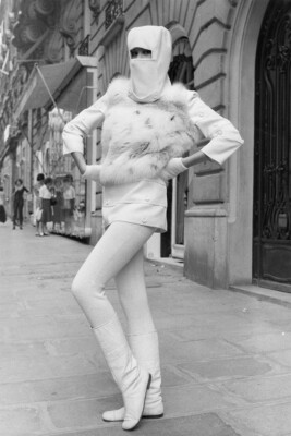 Model Wearing New 1968 Fall Fashion By Andre Courreges Wall Art - POSTER 20x30