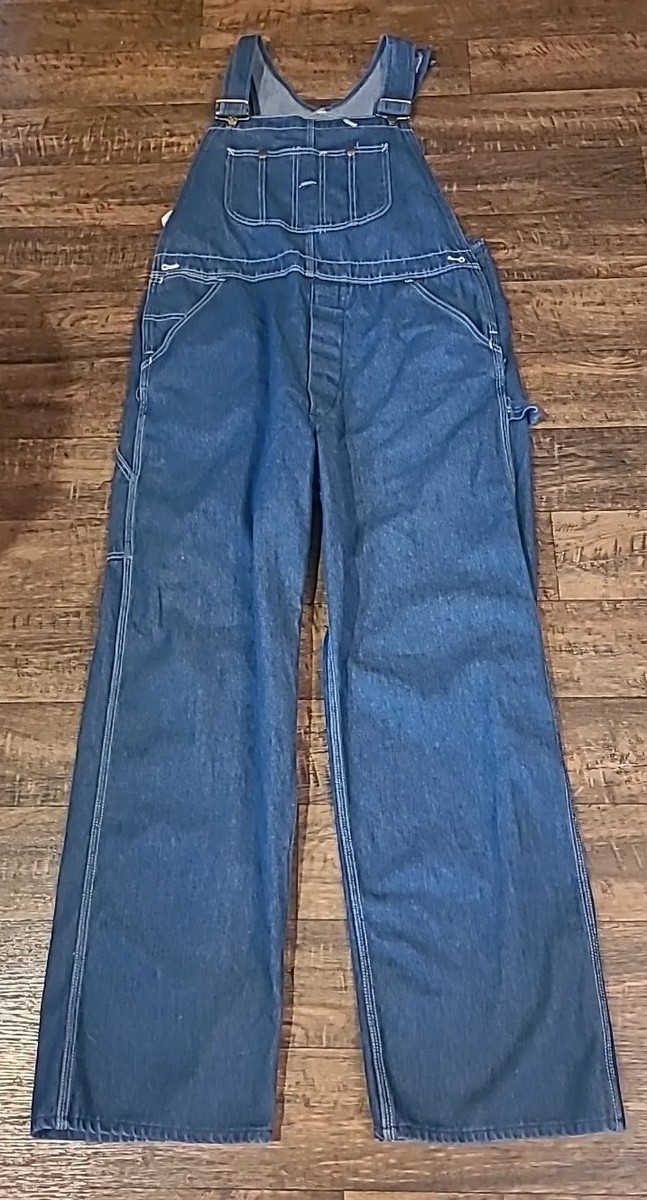 SEARS アメリカ　オーバーオール　ヴィンテージ SEARS Overalls Bib Mens 38 X 32 Blue Denim Carpenter Vintage