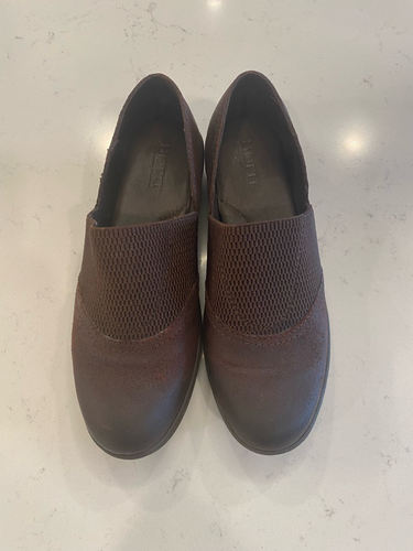 NWOB Born distressed suede chocolate brown comfort clogs size 39(8) - Picture 6 of 7