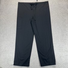 Adar Uniforms Mens Black Basic Scrubs Style 8400 Size M Drawstring