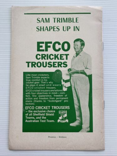 Program - Sheffield Shield Series Cricket Match Oct 1971 - Queensland v NSW - Bild 2 von 5