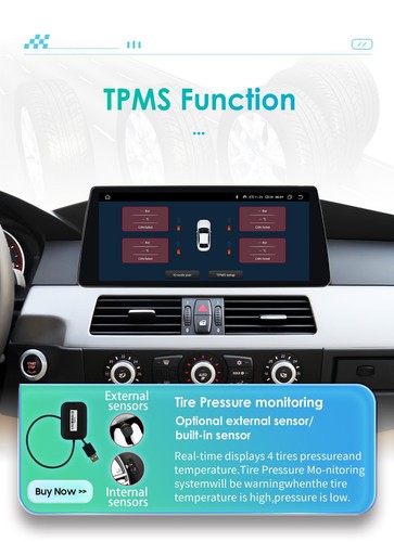 Android 13 Coche GPS CarPlay Wifi Para BMW Serie 5 E60 E61 CCC BT5.0 DSP 4+32GB - Imagen 23 de 24