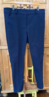 LOFT ''Marissa'' Black Straight Leg Back Seam Dress Pants 14