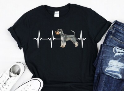 2025/Miniature Schnauzer Dog Heartbeat Shirt, Dog Lover Gift, I Love My Dog TShi