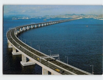Postcard View Of The President Costa E Silva Bridge Brazil