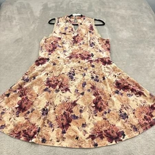 Xhilaration Velour Shift Dress Womens XXL Multicolor Floral Lace Romantic Boho