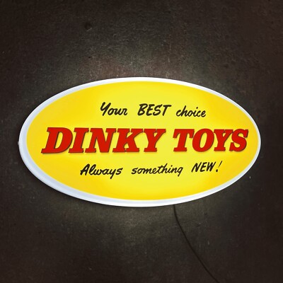 DINKY TOYS LED LEUCHTKASTEN GARAGE WANDSCHILD DRUCKGUSS AUTO KINDERZIMMER STREICHHOLZSCHACHTEL