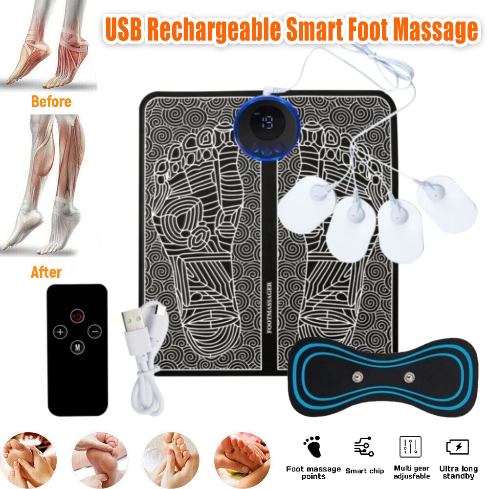 Fußmassagegerät Mat Electric TENS Füße Massagepad Muskel Physiotherapie Gesundhe
