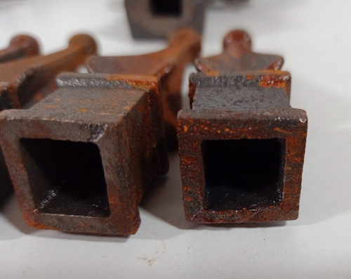 Lote de remates de espiga de husillo de punta de bellota flor de hierro fundido rústico vintage - Imagen 4 de 4