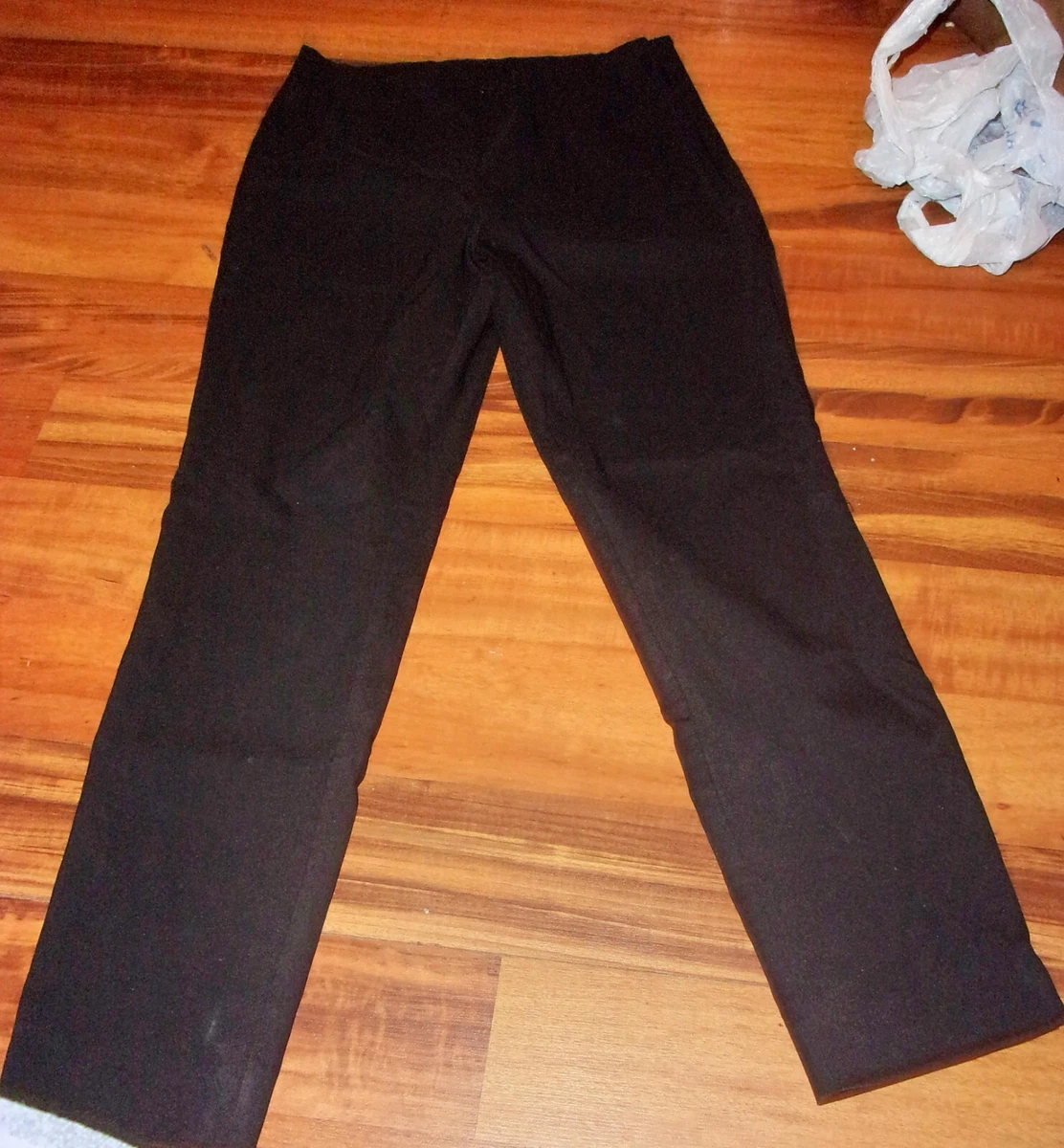 New Time and Tru Pants Womens 14 Average Black Flat Front Straight