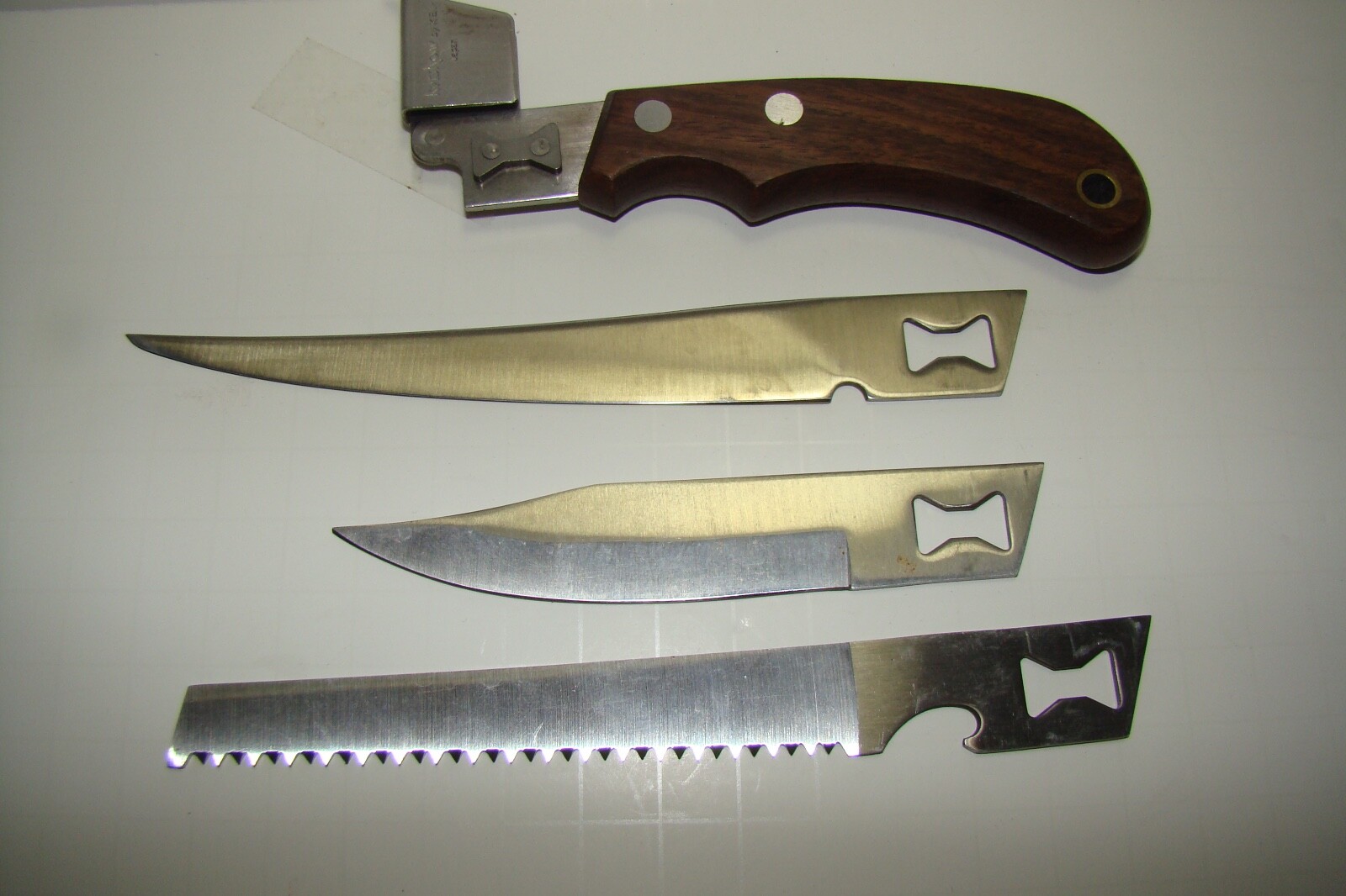Kershaw / Kai Blade Trader 3 Blade Interchangeable Knife Set Wood