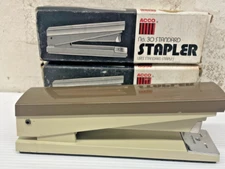 Retro ACCO #30 Stapler Vintage Heavy Duty Original Packaging - Brown (3719)(RK)