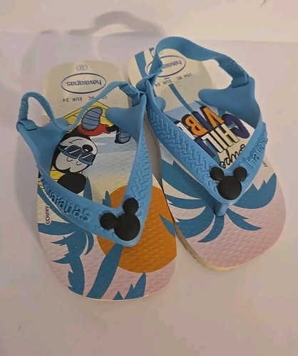 Havaianas Kids Toddler Mickey flip flops sandals with back strap Size 8C NEW - Picture 8 of 8