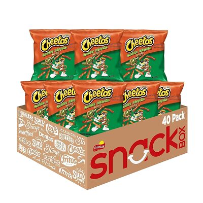 Cheetos Cheese Flavored Snacks Cheddar Jalapeno Crunchy 1 Ounce Pack of 40