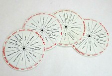 Vintage Johnson kalkulatory filtrów do fotografii czarno-białej. Zestaw 4 szt.