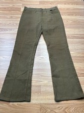 LEVI'S Big E Sta-Prest Men's Pants Flare 34 Waist Vintage 60s 70s Brown