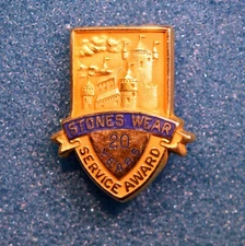 1/10 10K GF South Carolina cotton mill employee pin - Stone Mfg. Co., 20 Years