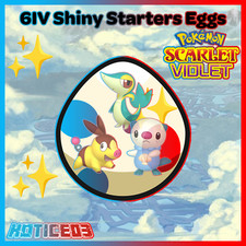6IV Tepig + Snivy + Oshawott ⚡ Pokemon SCARLET and VIOLET lv1 Unova Starter Eggs