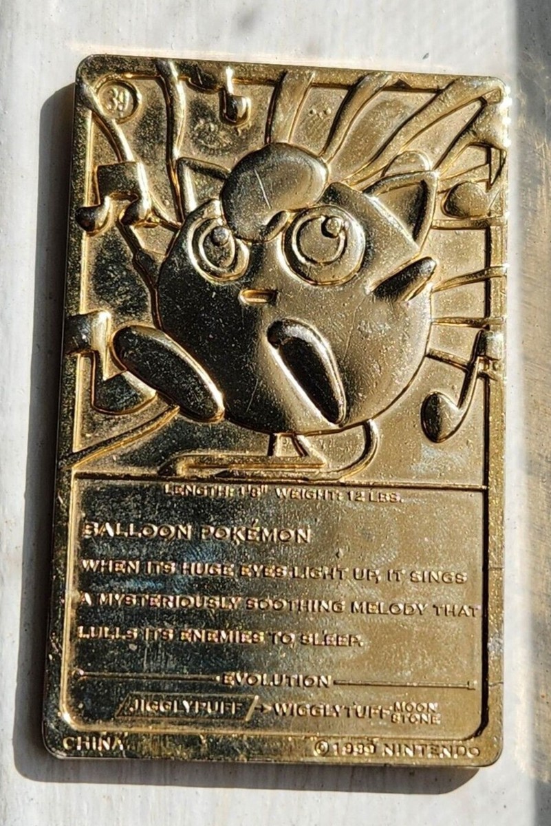 jigglypuff gold pokemon card JIGGLYPUFF #39 - MIB Pokemon Burger King Gold Card main image 0