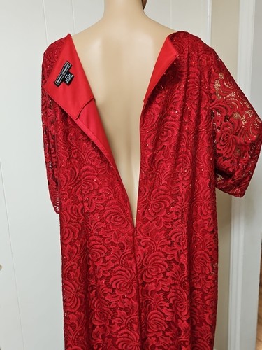 NWT JESSICA HOWARD Dress Red Sequin Lace Women's Plus Size 22W - Picture 12 of 13