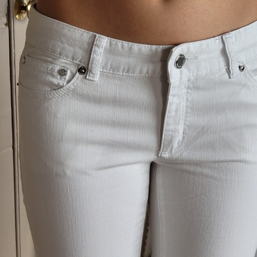 Michael Kors White Denim Jeans Pants Trousers Crystal Bottoms 40 UK 6 XS - Picture 6 of 24