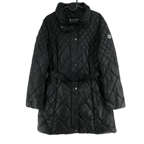 guess padded belted jacket