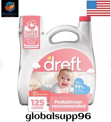 Dreft Ultra Concentrated Liquid Baby Laundry Detergent (125 Loads, 170 fl. oz.)