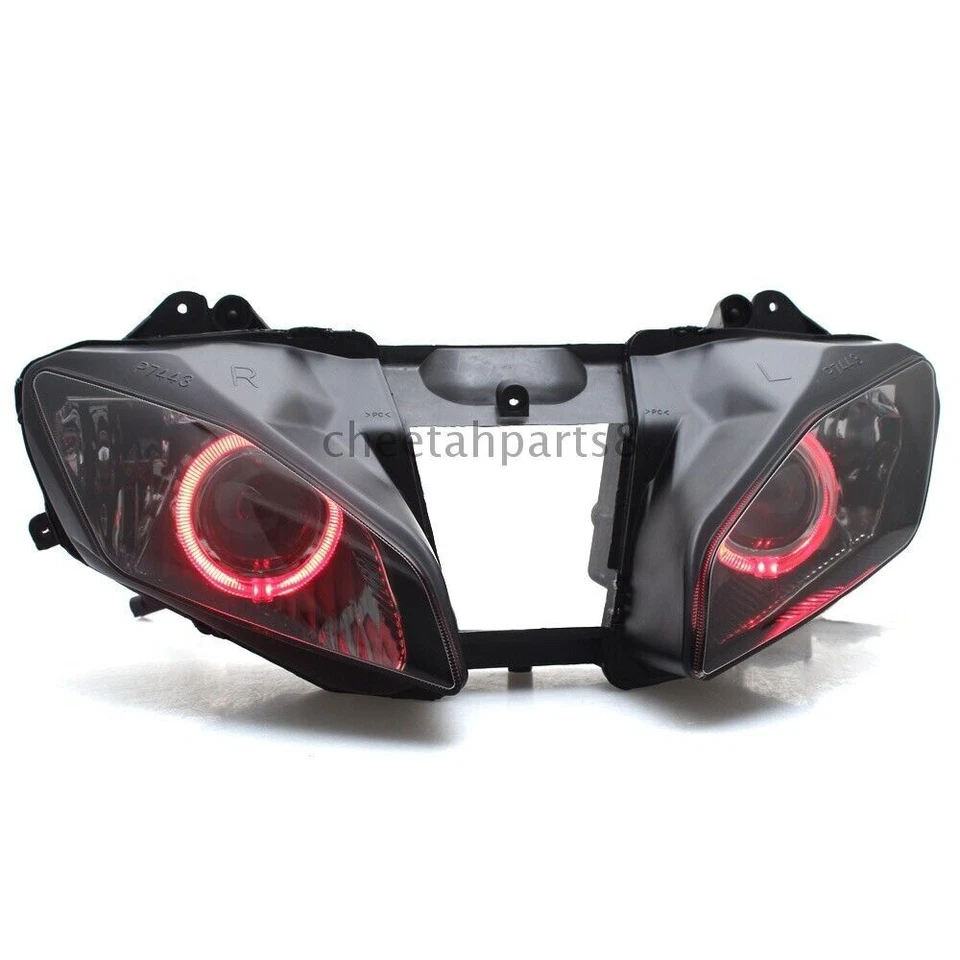 Conjunto de faros faros ojos de ángel proyector HID para Yamaha YZF R6 2006 2007 Foto 4 de 4