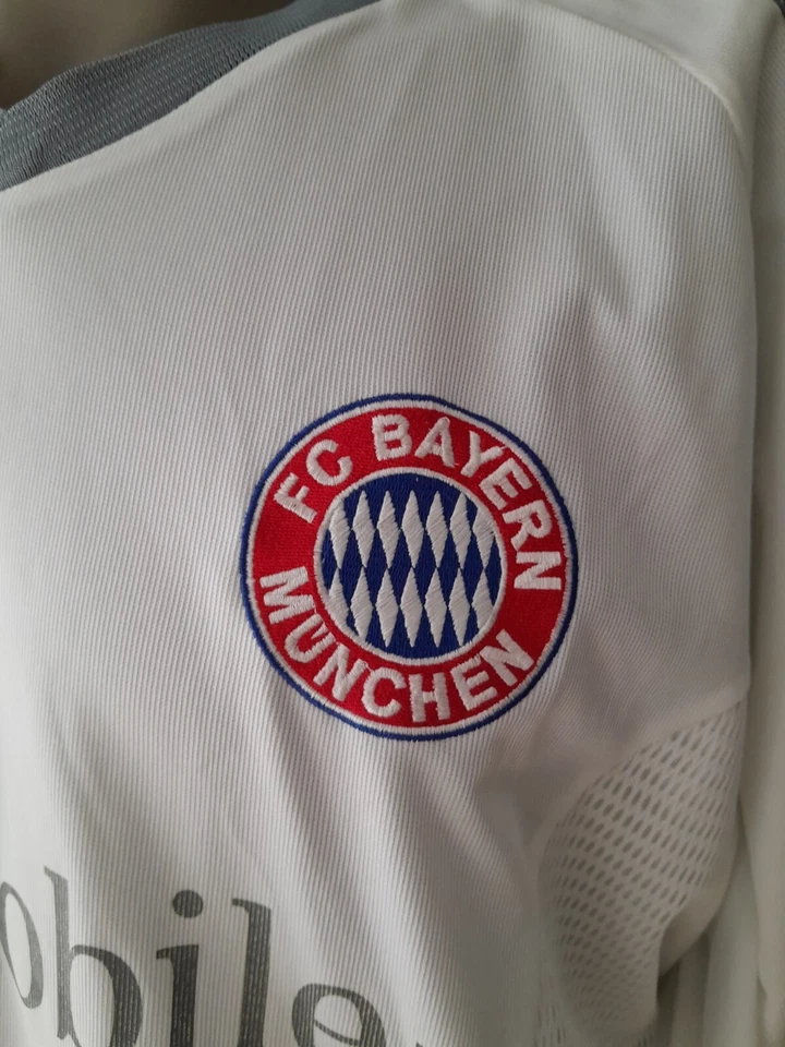 FC ⚽Bayern⚽München Trikot 2XL Saison 2002 Telekom Weiß Triko Langarm Adidas - Bild 3 von 4