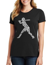 Softball Batter Typography Women's T-Shirt Birthday Gift Idea
