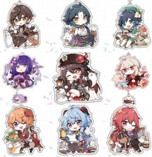 Genshin Impact  Cute Acrylic Keychain  Gaming Merchandise
