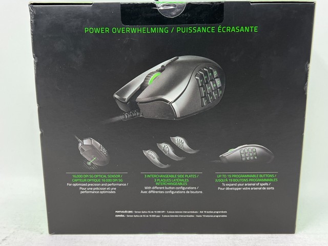 Mouse Gaming Razer Naga Trinity RGB 16000 DPI Modulare PC Nuovo