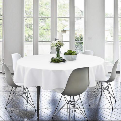 hiasan white round tablecloth 60 inch waterproof stain 60 round - Picture 5 of 6