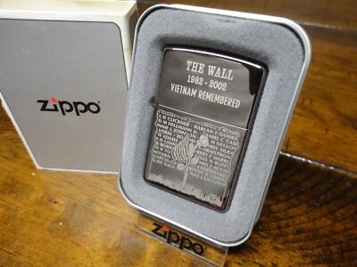 Wall Rippo VIETNAM REMEMBERED THE WALL ZIPPO LIGHTER MINT IN BOX 2004 | eBay