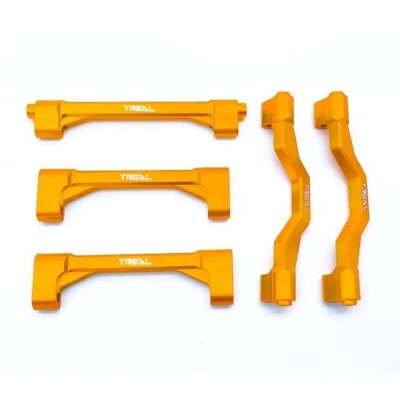 Losi LMT Treal Machined Aluminum 5pc Upper Chassis Brace Set - Orange!
