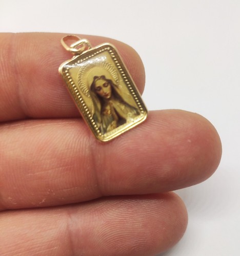 925 Madonna Sterling Silver Necklace Pendant Medal Charm Our Lady Medjugorje - Picture 13 of 16