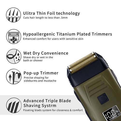Electric Shaver Trimmer Mens shaver Barber Reciprocating Shaving Machine US Sell - Picture 21 of 37