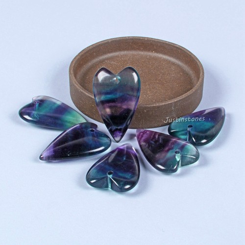 30mm Gemstone carved heart fashion pendant bead Jewellery Making - Picture 19 of 49