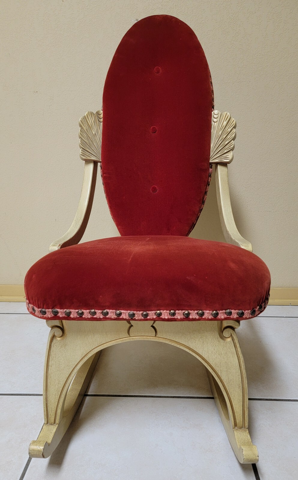 Vintage Embroidered Rocking Chair By Pelham, Shell & Leckie - FREE ...