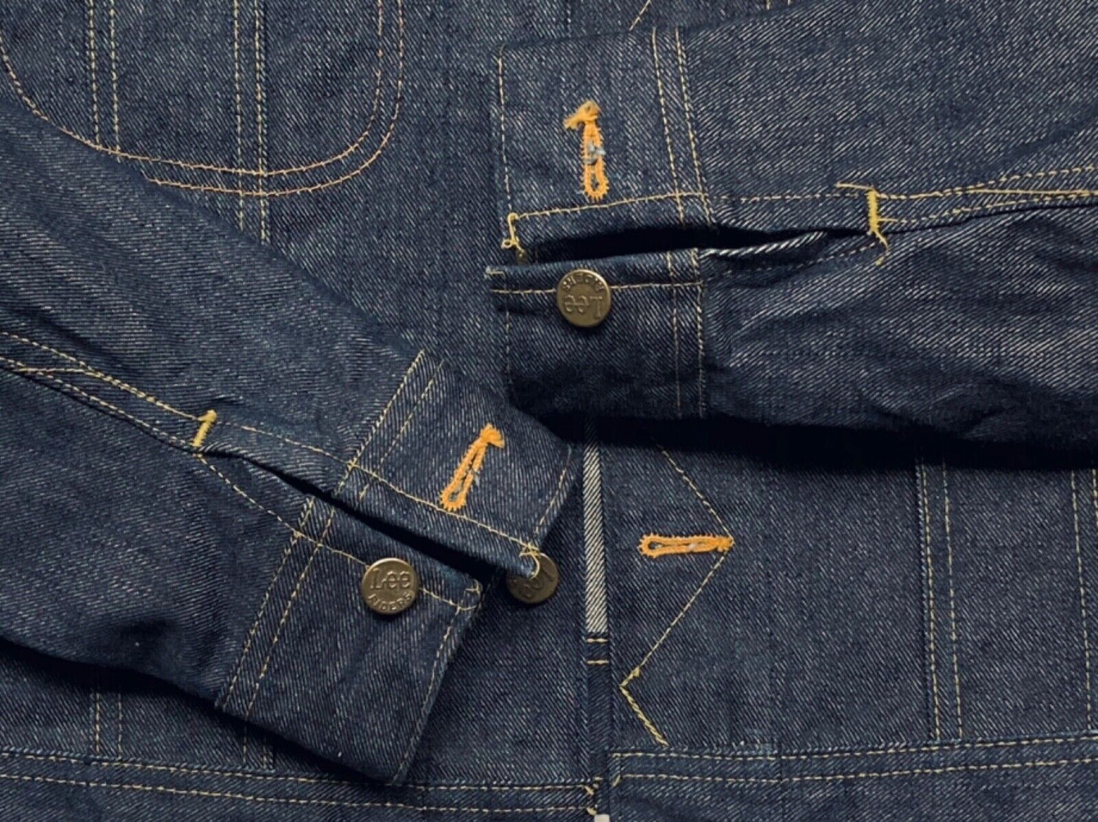 Vintage 60s LEE 101J Sanforized Rigid Dark Denim … - image 4