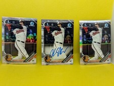 Lot 17 KYLE STOWERS 2019 1st Bowman Chrome Rookies: 14 Base, 1 Auto, 2 Refractor