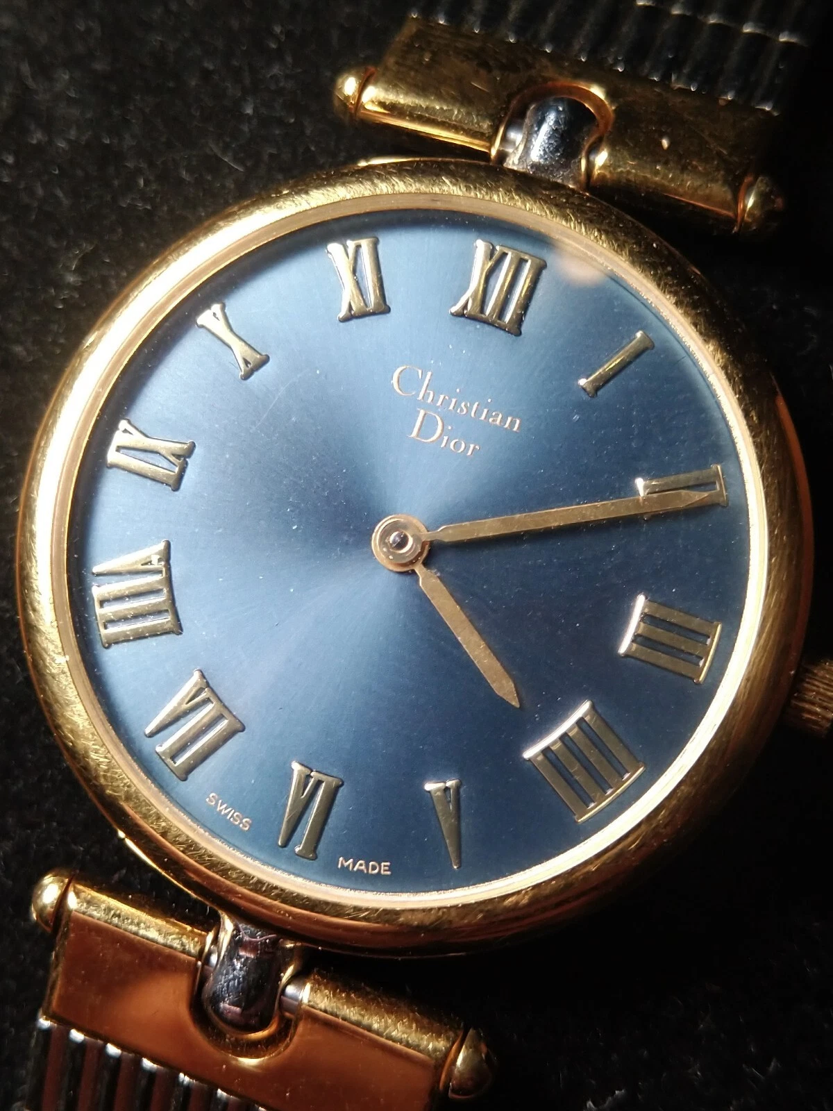 Montre habillée Christian Dior Streamline art déco 7 mouvements bijoux luxe or