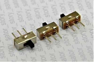 Miniatur Schiebeschalter Mini micro Schalter RM 2.54mm 3 PIN Hebellänge wählbar