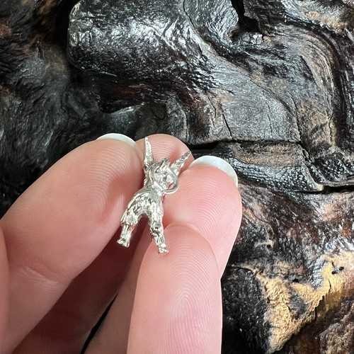 Vintage Sterling Silber Charm Esel Pantolette große Ohren süß Haustier - Bild 8 von 12