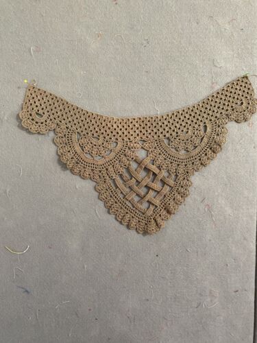 vintage hand crochet collar - image 1