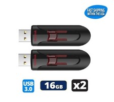 Sandisk Cruzer Glide 16GB 3.0 Flash Drive USB Thumb Drive 2 Pack 
