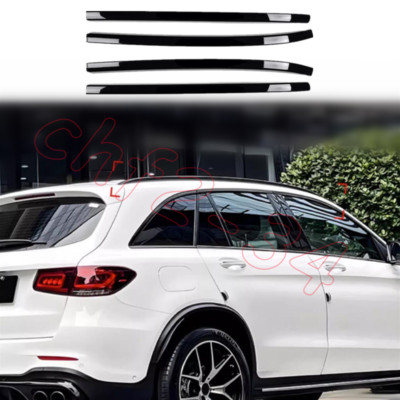 For Benz X254 GLC-class 23-24 ABS Gloss Black Roof Rack Bars Luggage Cover Trim